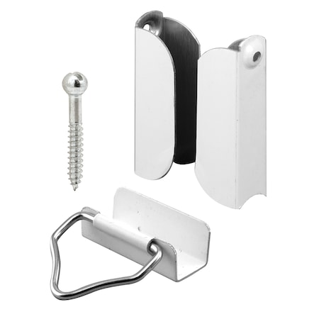 Prime-Line Screen Frame Top Hangers, Fits 7/16 in. Screen Frames, Aluminum, White Finish (2 Sets) L 5814